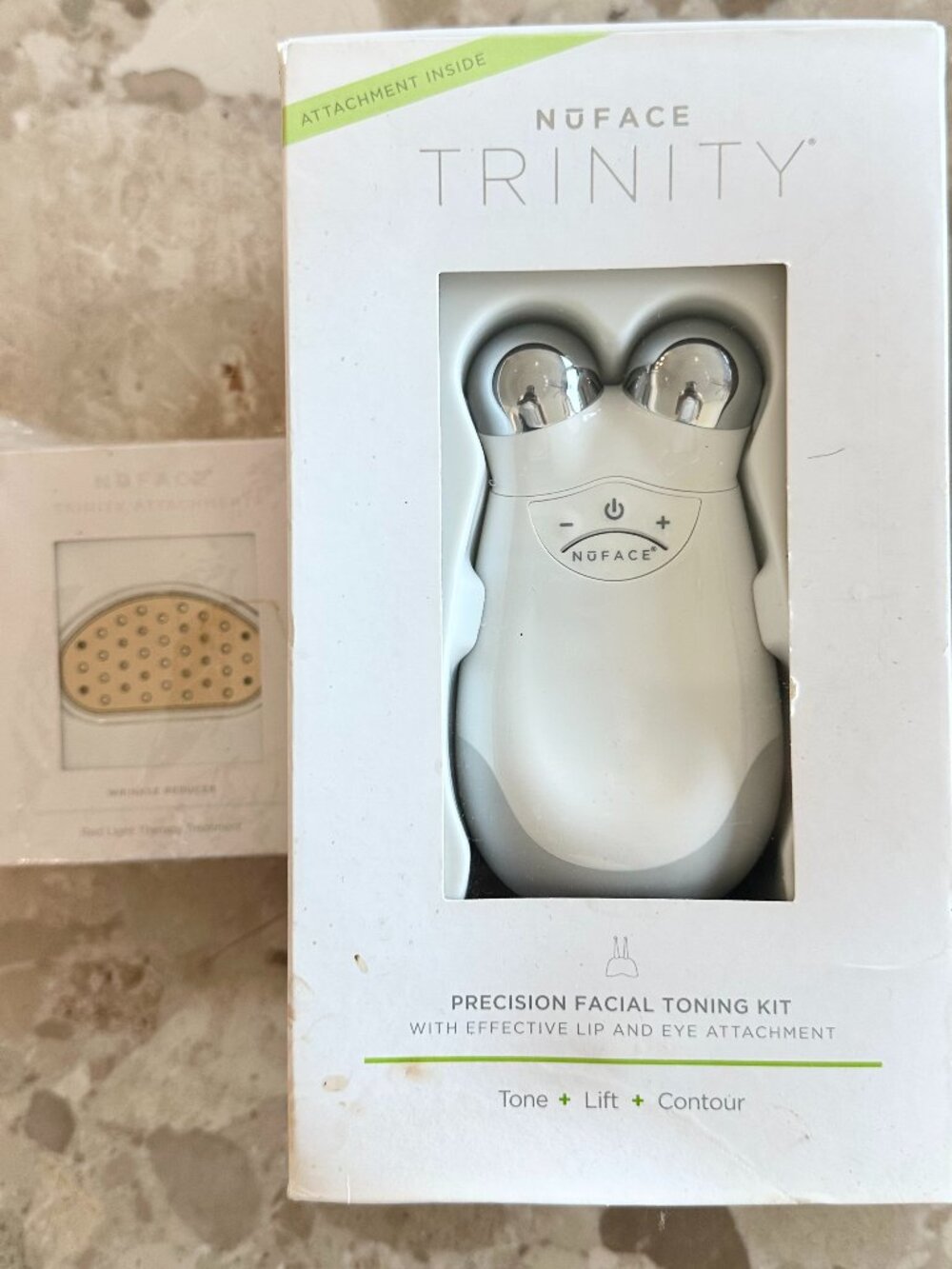 NuFACE Trinity Facial Toning Device + LED Wrinkle Reducer Attachment — Brand New